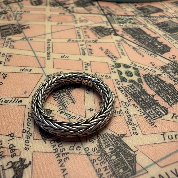 Braided sterling band ring from Bali - size 7 - Picture 3 of 3